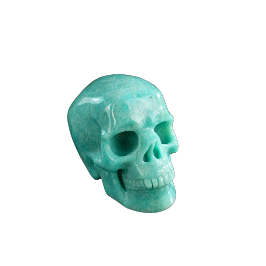 3.0" Amazonite Crystal Skull Carving - Hand Carved Decor