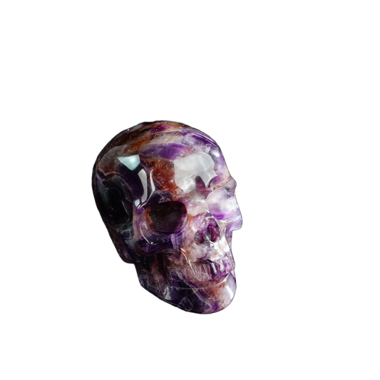 3.0" Amethyst Crystal Skull Carving - Unique Piece #AM05
