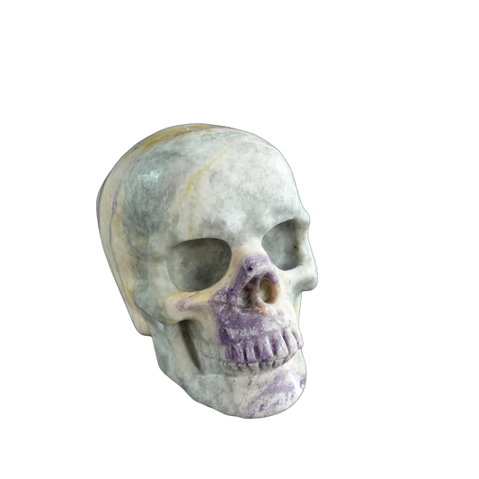 3.0" Purple Malachite Crystal Skull Carving - Unique Piece #PM05
