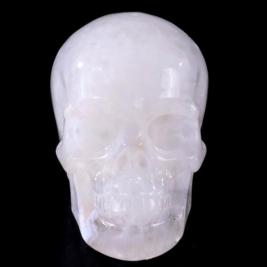 4.5" Angolan Quartz Crystal Skull Carving - Hand Carved Decor