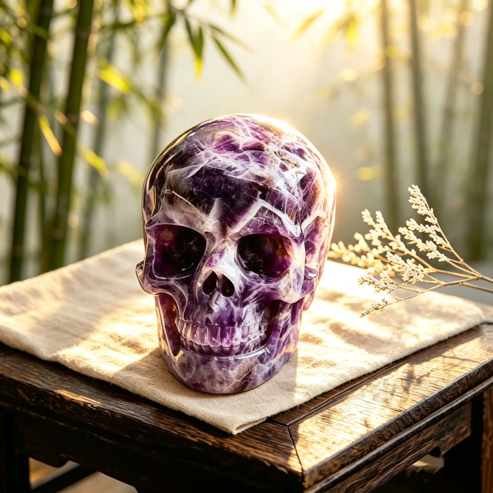 Dream Amethyst Crystal Skull: Embodiment of Wisdom & Spiritual Awakening