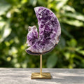 5.5"Amethyst Druse Agate Owl Carving  #GDC0021