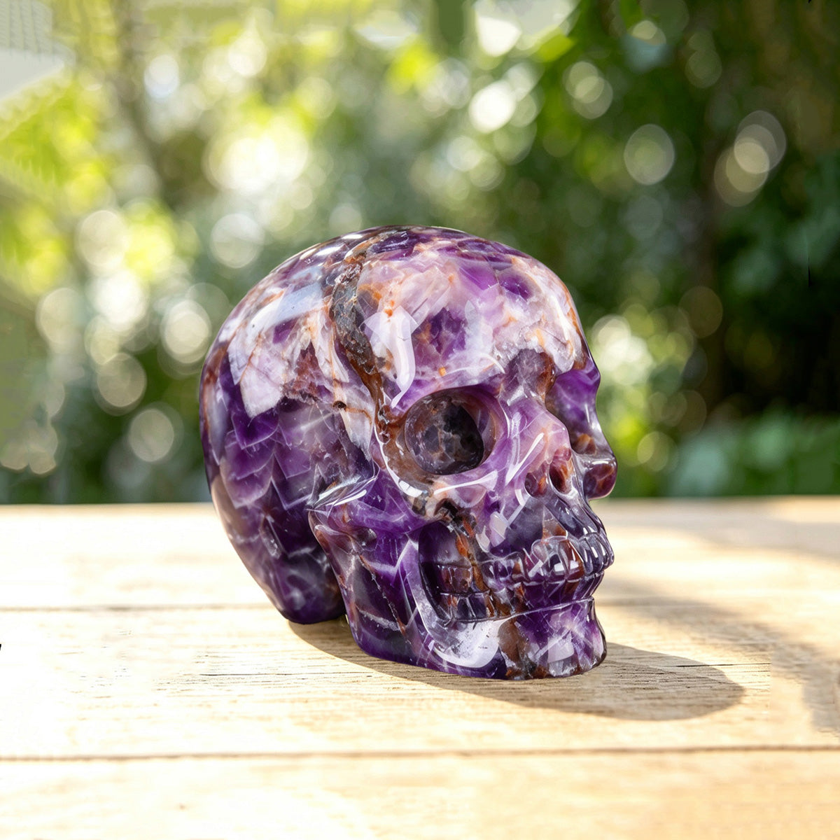 2.2" Amethyst Crystal Skull Carving  #SKH22068