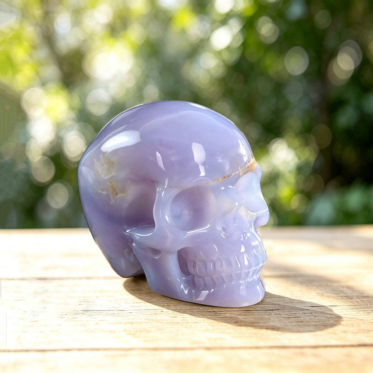 2.2" Blue Chalcedony Crystal Skull Carving  #SKH22046