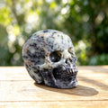 2.2" White Opal Crystal Skull Carving  #SKH22042