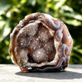 6.7" Druzy Agate Geode Carving  #GDC0003