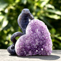6.6" Druzy Agate Geode Carving  #GDC0009