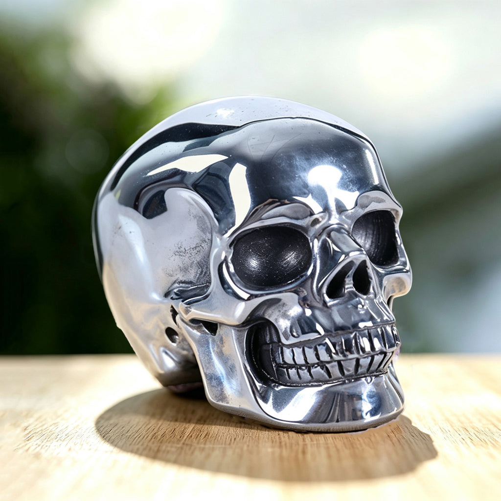 3.0" Tera Hertz Crystal Skull Carving  #SKH30068