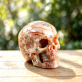 2.2" Crazy Agate Human Skull Carving  #SKH22002