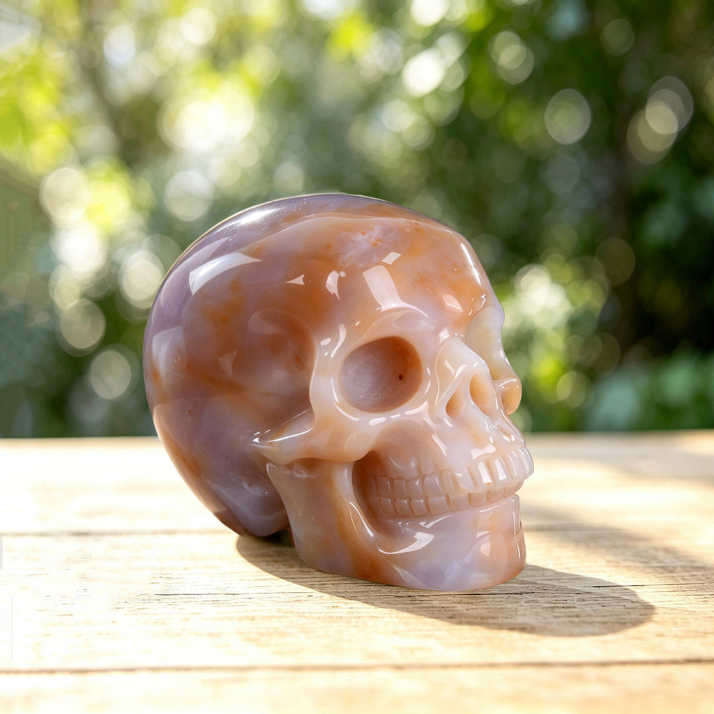 2.2" Chalcedony Jasper Crystal Skull Carving  #SKH22064