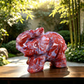 2.0" Red Agate Elephant Carving  #CHA0007