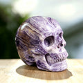 3.0" Purple Malachite Crystal Skull Carving  #SKH30031