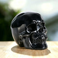 3.0" Black Obsidian Human Skull Carving  #SKH30025