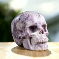 3.0" Purple Malachite Crystal Skull Carving  #SKH30038