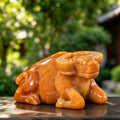 4.3" Chalcedony Jasper Water Buffalo Carving  #CTC0060