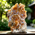 6.0" Chalcedony Jasper Lion Carving  #CTC0002