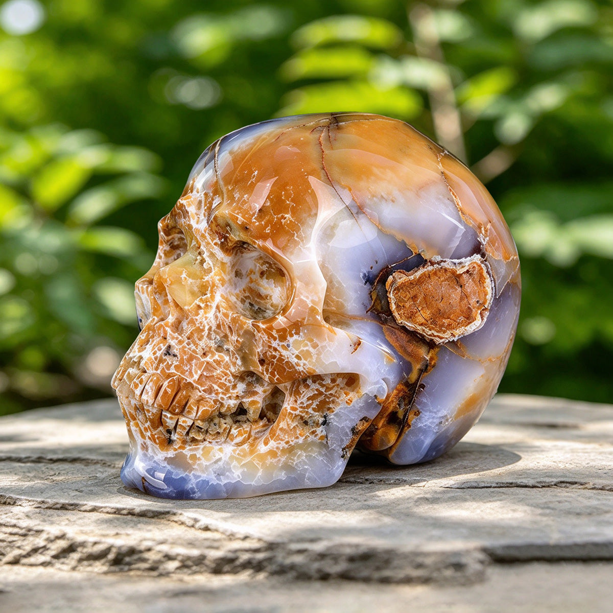 8.6" Chalcedony Crystal Skull Carving  #SCS0020