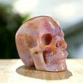 3.0" Chalcedony Jasper Human Skull Carving  #SKH30020
