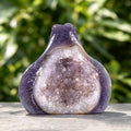 6.0"Geode Agate Snake Head Carving  #GDC0026