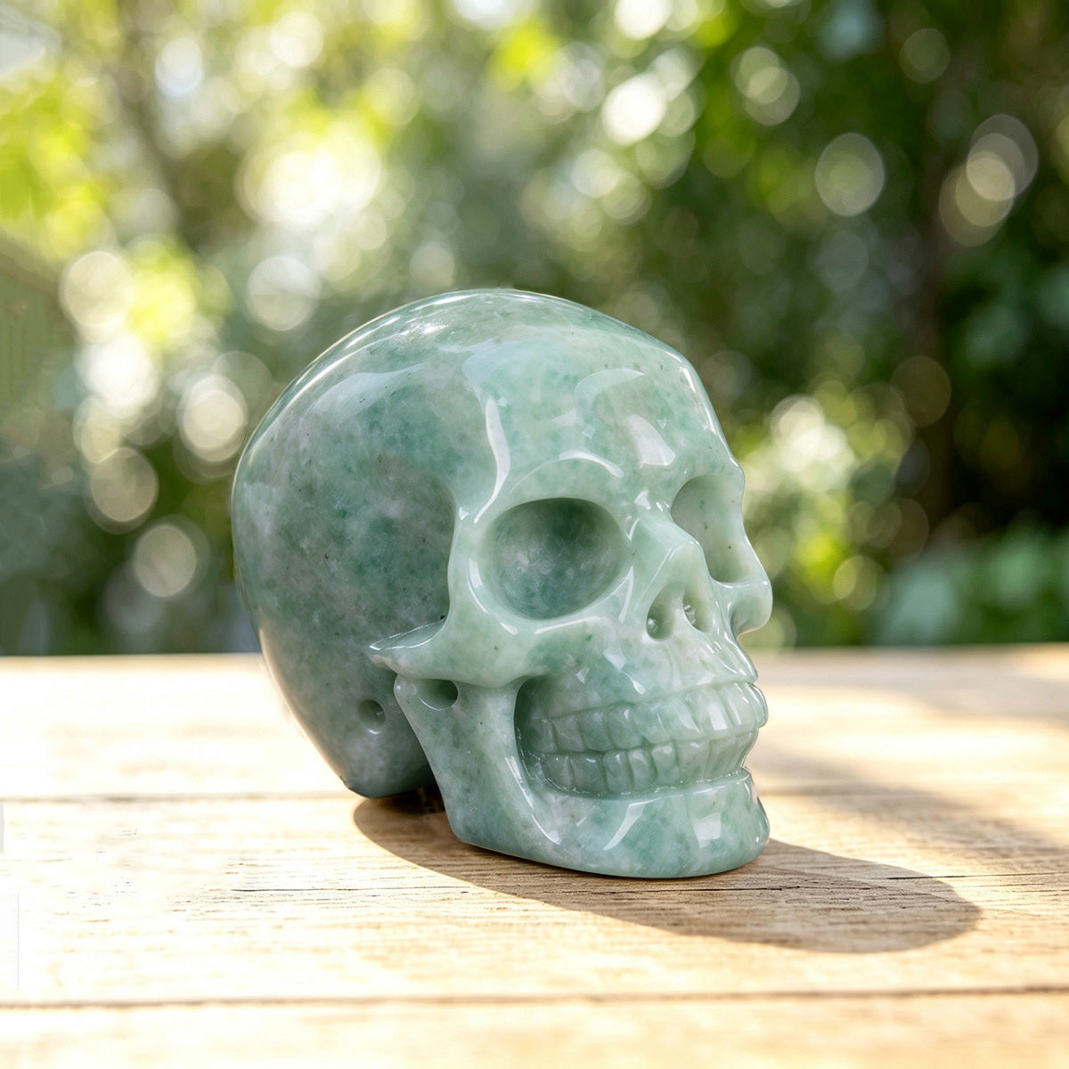 2.2" Amazonite Crystal Skull Carving  #SKH22065