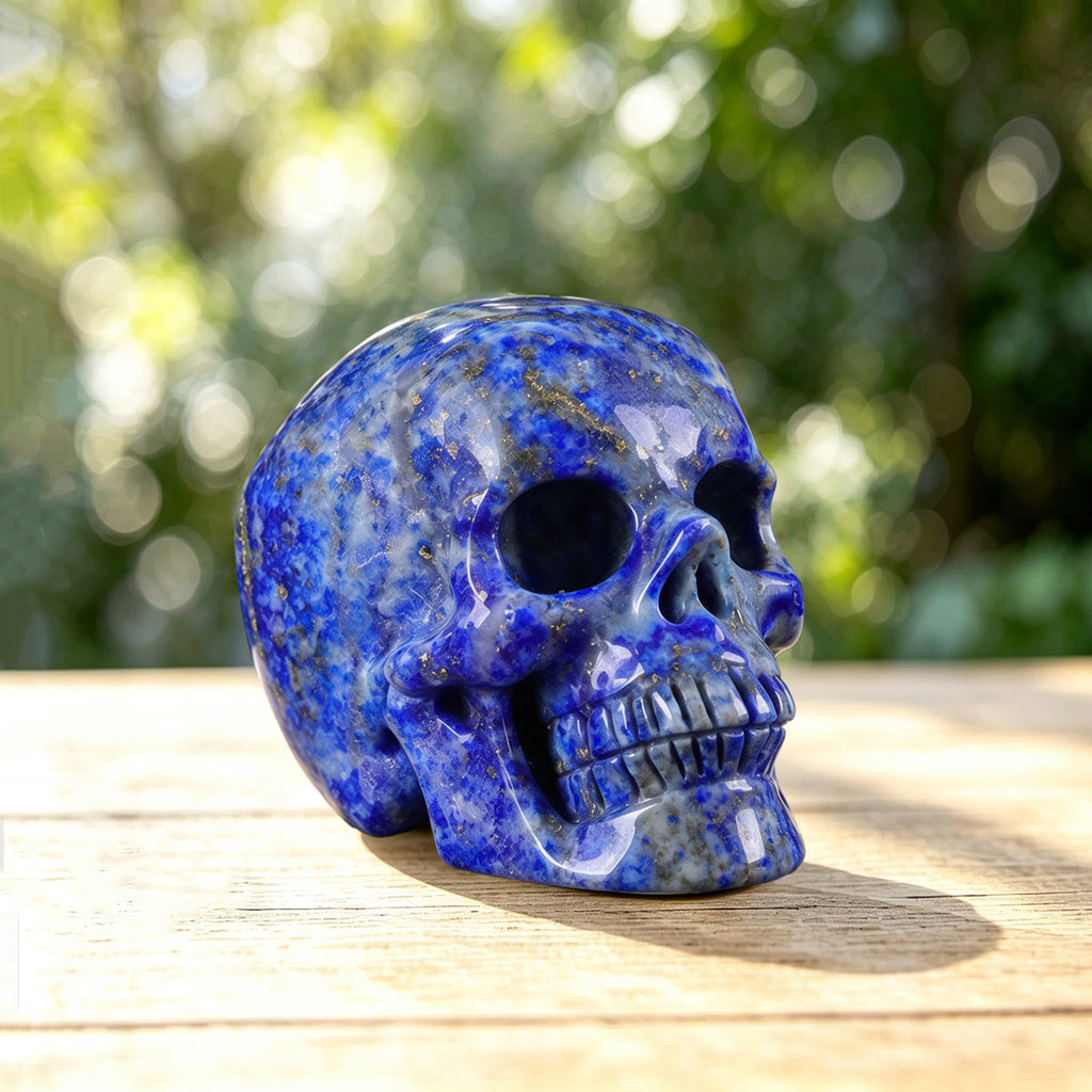 2.2" Lapis Lazuli Crystal Skull Carving  #SKH22058