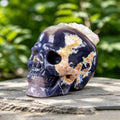 6.0" Geode Agate Crystal Skull Carving  #SCS0018