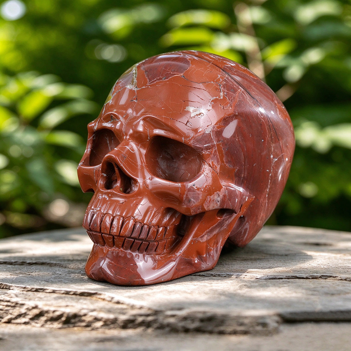 8.0" Volcanic Agate Crystal Skull Carving  #SCS0023