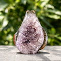 5.0"Geode Agate Crystal Snake Carving  #GDC0027