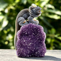 5.6" Druzy Agate Geode Carving  #GDC0010
