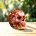 2.2" Agatized Coral Crystal Skull Carving  #SKH22043