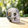 2.2" White Opal Crystal Skull Carving  #SKH22030
