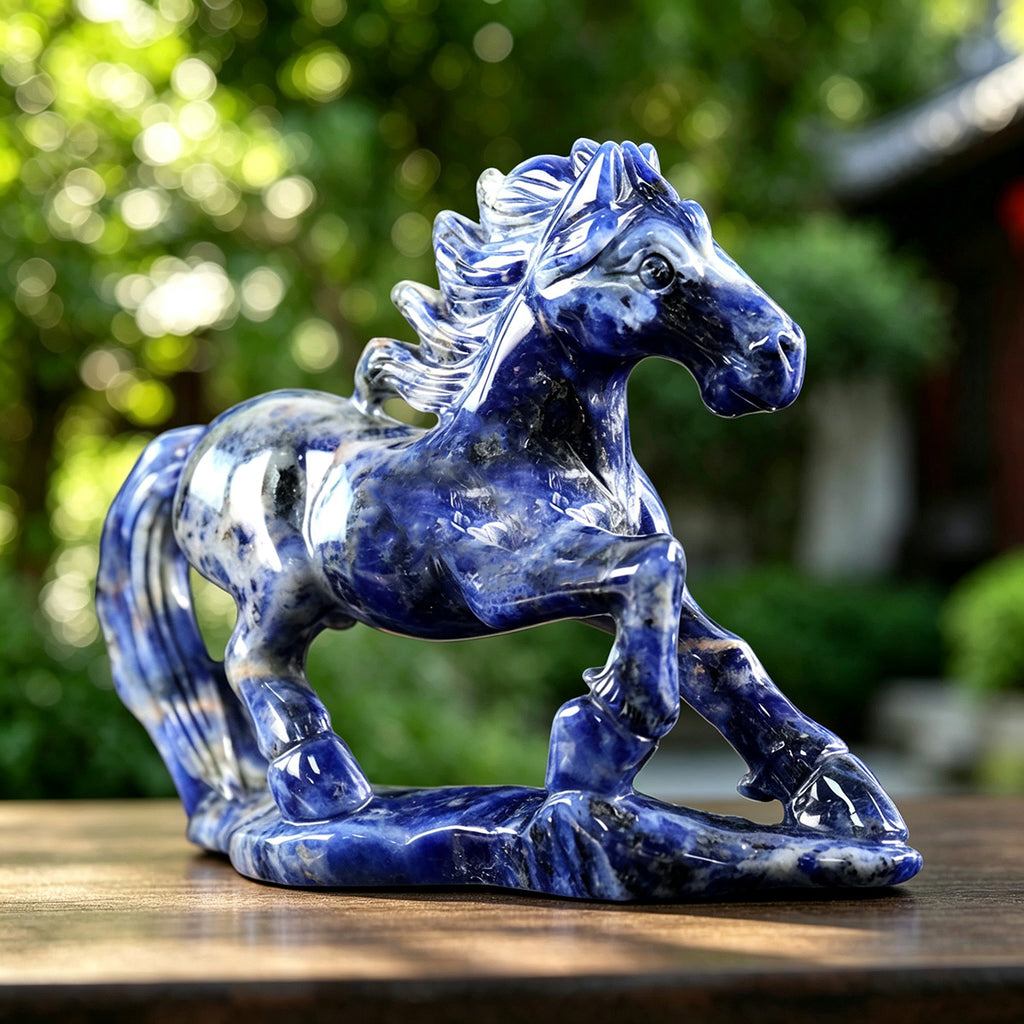 5.6" Sodalite Horse Carving  #CTC0025