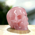 3.0" Rose Quartz Crystal  Skull Carving  #SKH30037