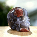 3.0" Hot Lava Agate Crystal Skull Carving  #SKH30046