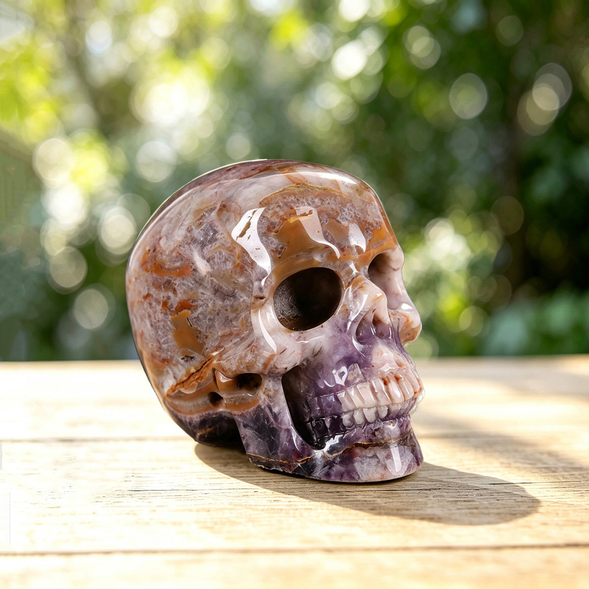 2.2" Amethyst Crystal Skull Carving  #SKH22037
