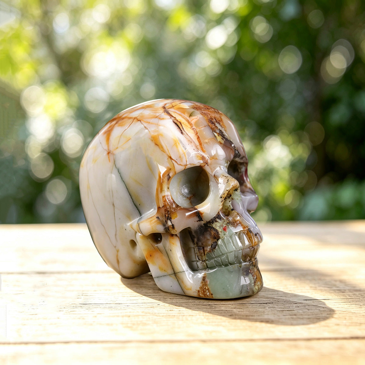 2.2" African Bloodstone Crystal Skull Carving  #SKH22036