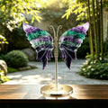 5.0" Fluorite Butterfly Wings Carving  #CHA0003