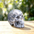 2.2" White Opal Crystal Skull Carving  #SKH22044
