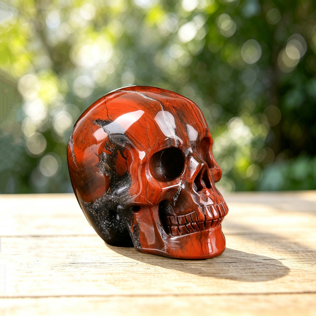 2.2" Red Jasper Crystal Skull Carving  #SKH22029