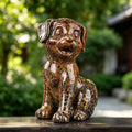 3.9" Leopard Skin Jasper Labrador Dog Carving  #CTC0043