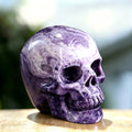 3.0" Purple Malachite Human Skull Carving  #SKH30006