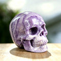 3.0" Purple Malachite Crystal Skull Carving  #SKHPM3001