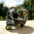 4.5" Dragon Blood Jasper Crystal Skull Carving  #SKHDB4501