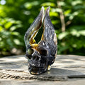 5.2" Geode Agate Huge Skull Carving  #SCS0006