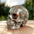 4.5" African Bloodstone Crystal Skull Carving  #SKH45022