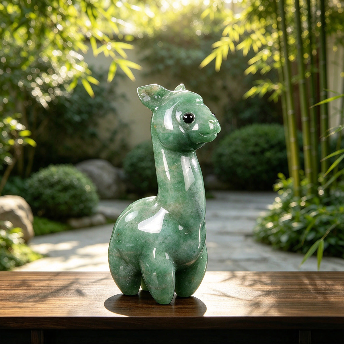 1.4" Green Aventurine Alpaca Carving  #CHA0028