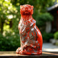 5.0" Red Jasper Leopard Carving  #CTC0011