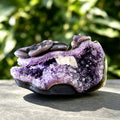 7.5" Druzy Agate Geode Carving  #GDC0006