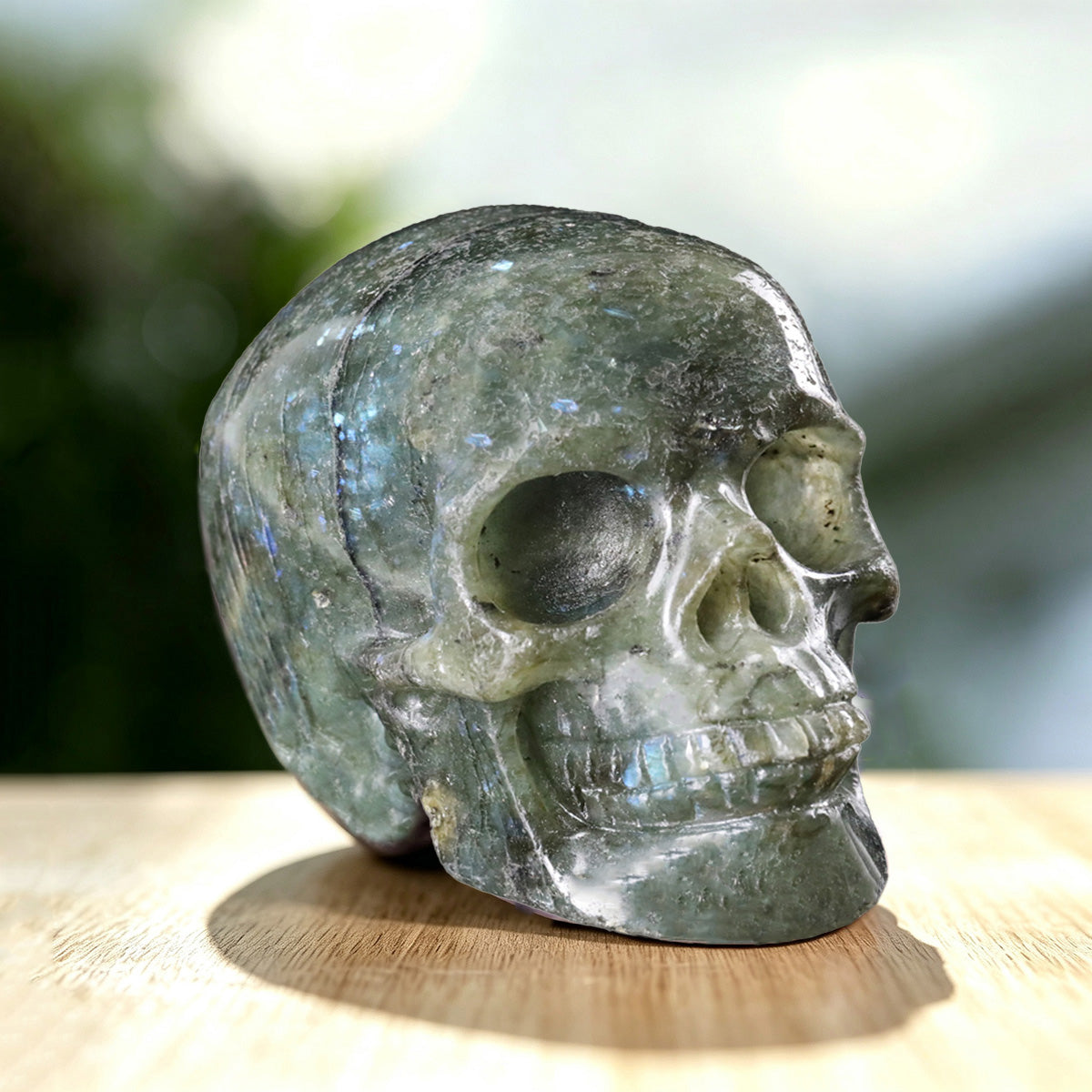 3.0" Blue Labradorite Crystal Skull Carving  #SKH30041