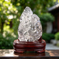 7.5" Phantom Quartz Crystal Dragon Carving  #CTC0068